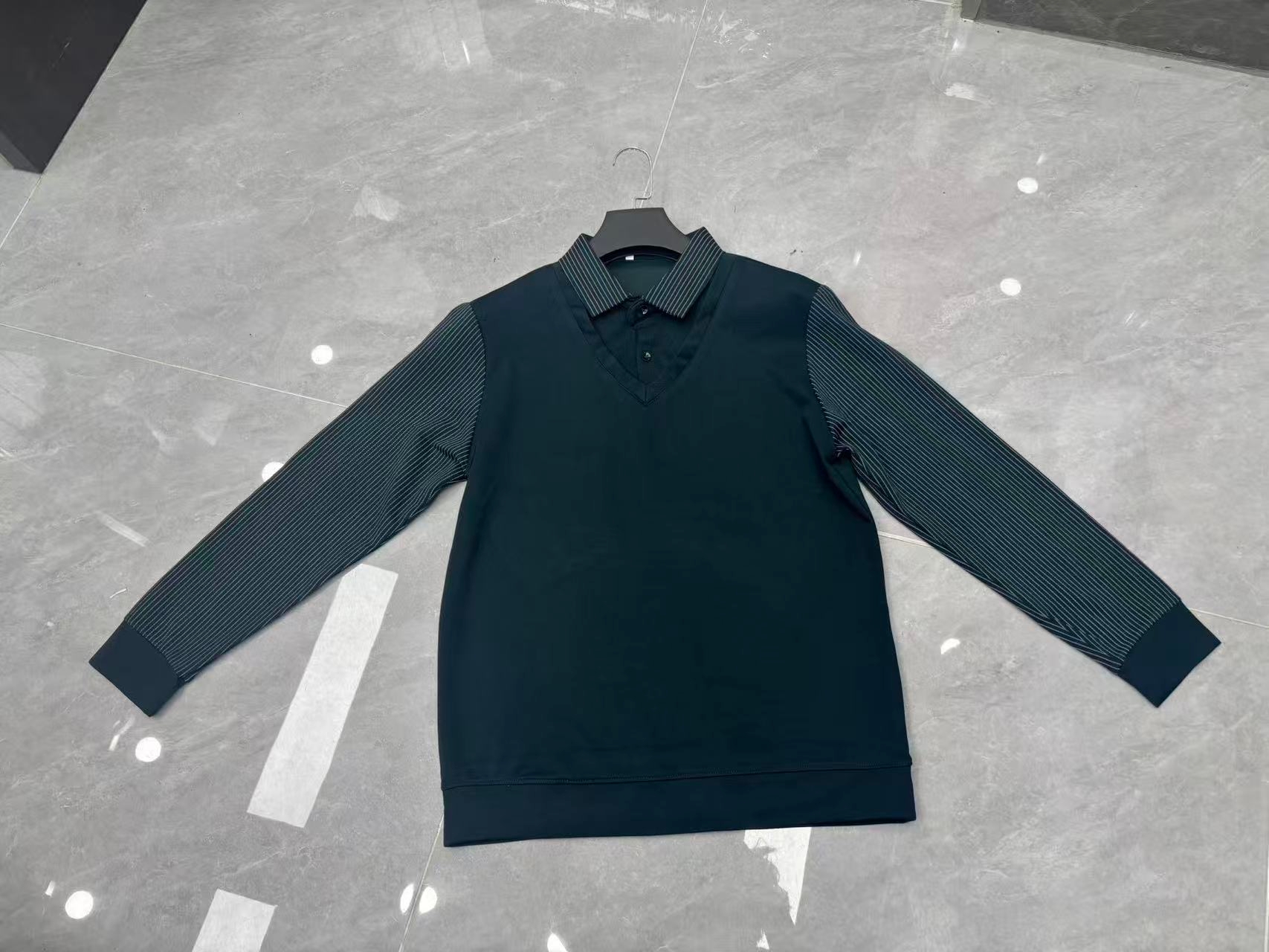 Men's Fake Two-Piece Long Sleeve 6001