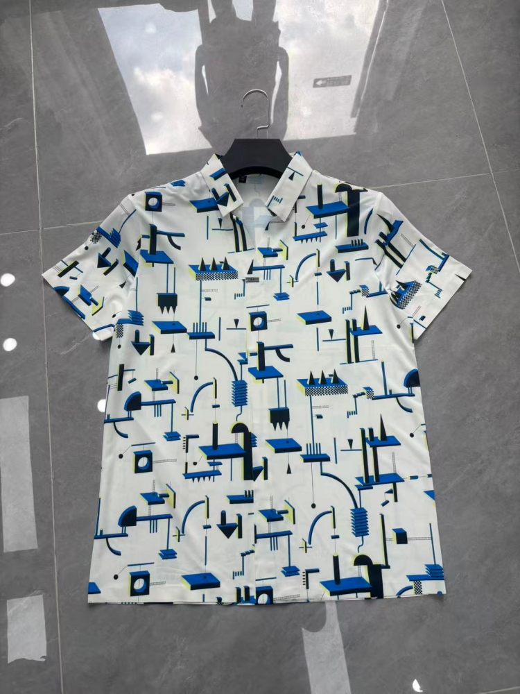 Men's short-sleeve seamless V-neck2007