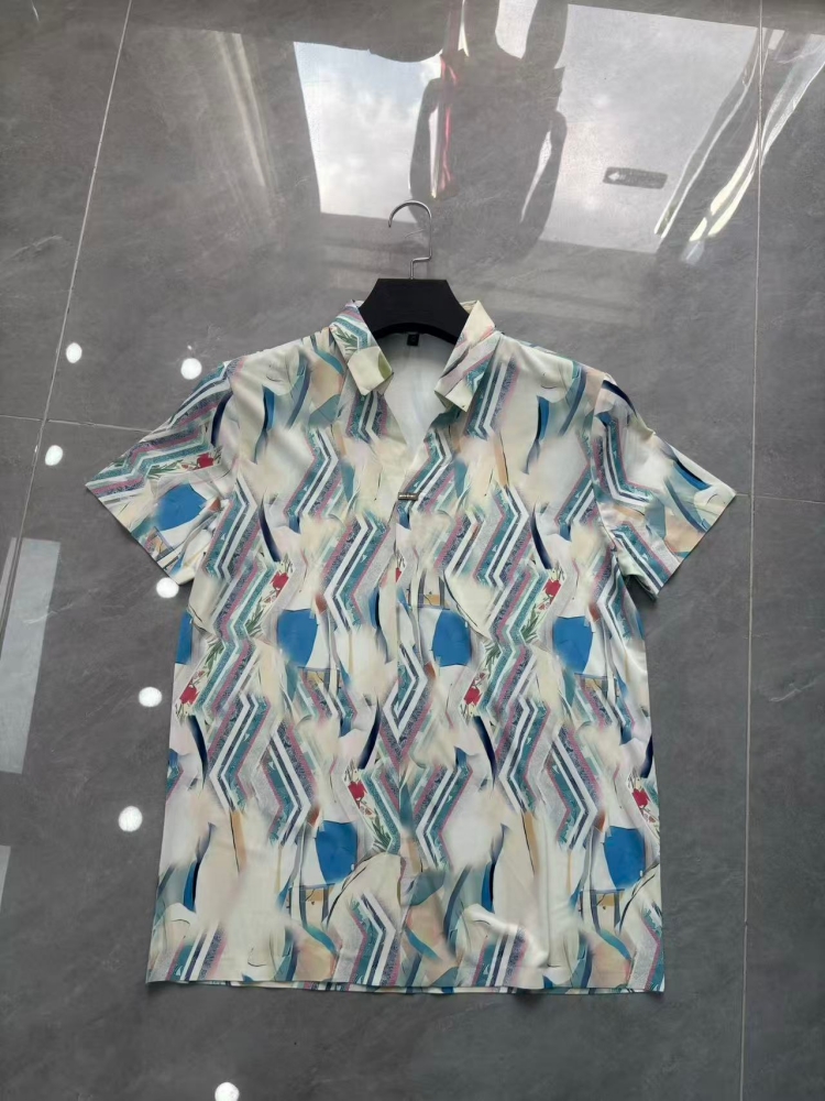 Men's short-sleeve seamless V-neck2008