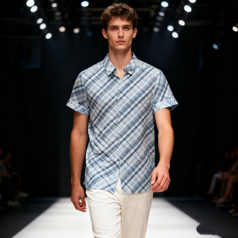 Men's short-sleeve seamless V-neck2012