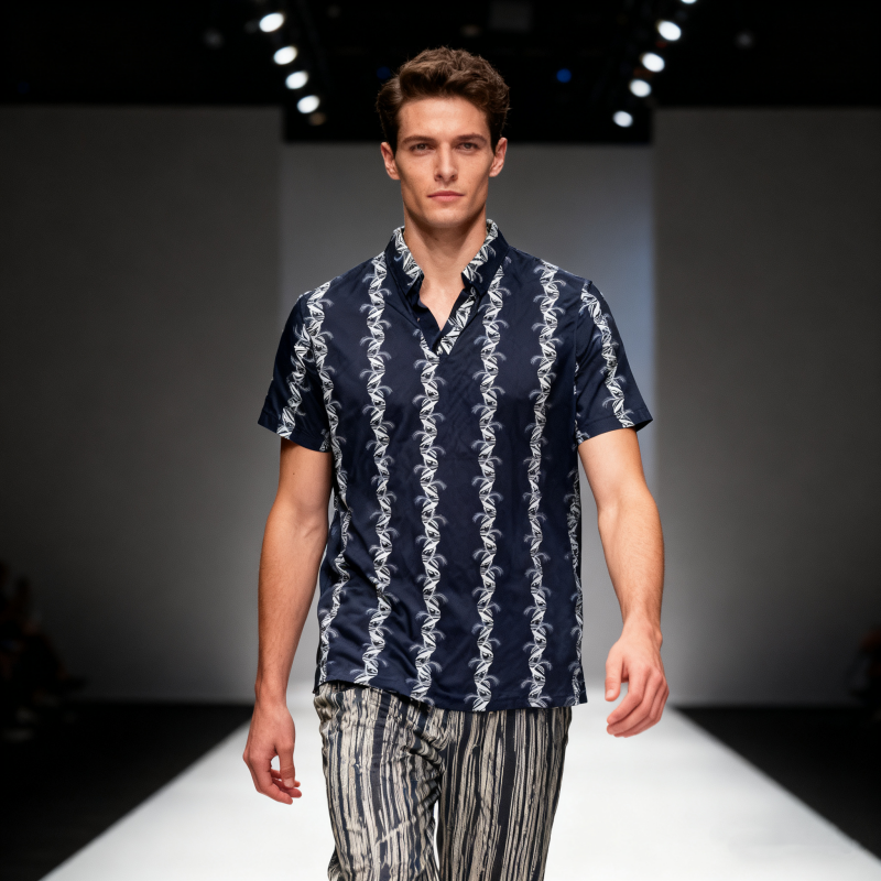 Men's short-sleeve seamless V-neck2015