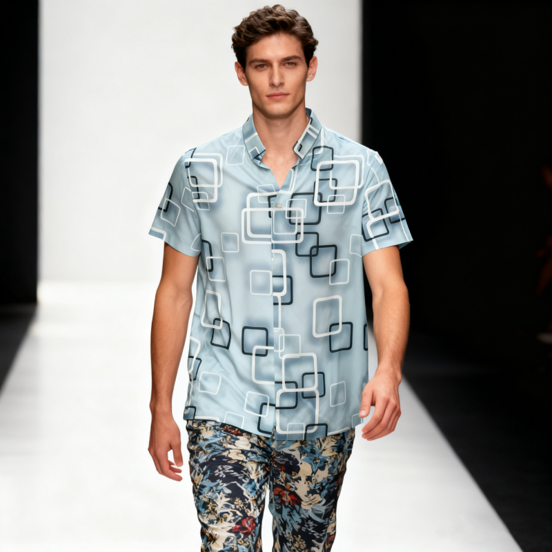 Men's short-sleeve seamless V-neck2023