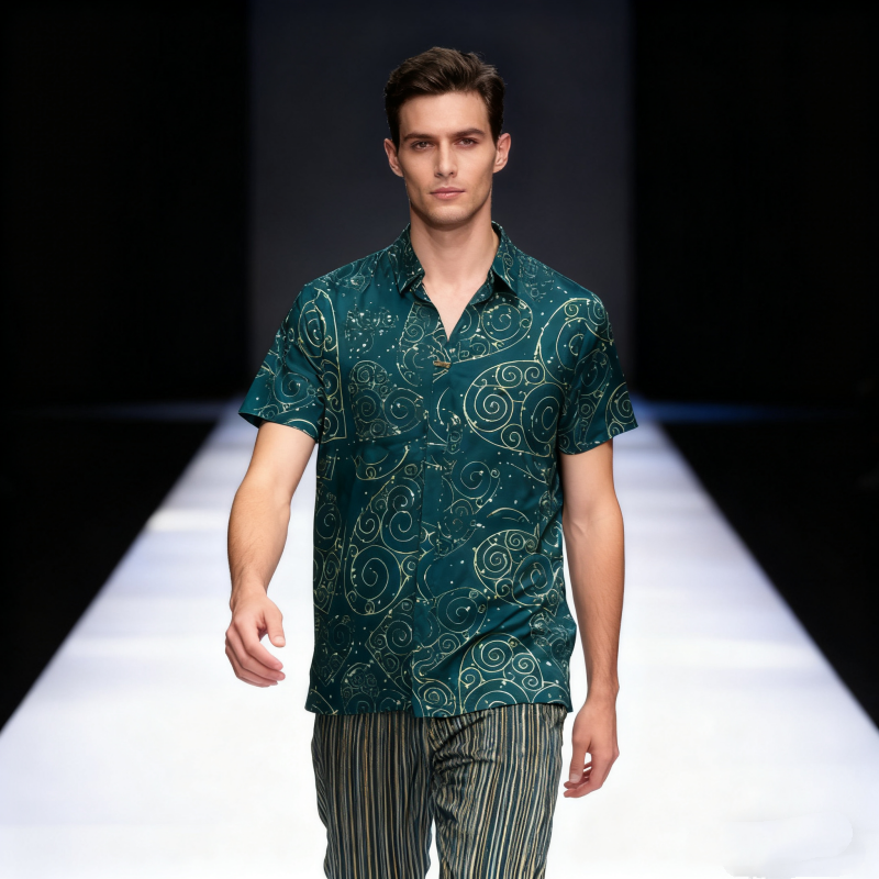 Men's short-sleeve seamless V-neck2026