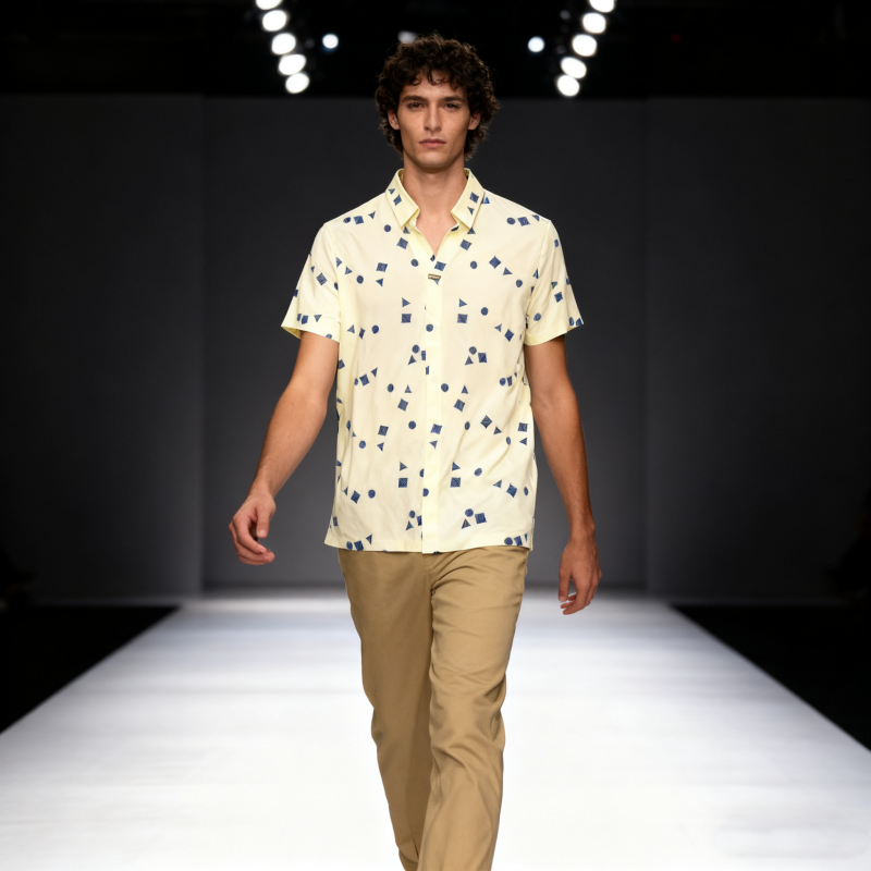 Men's short-sleeve seamless V-neck2030