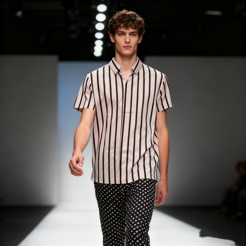 Men's short-sleeve seamless V-neck2044