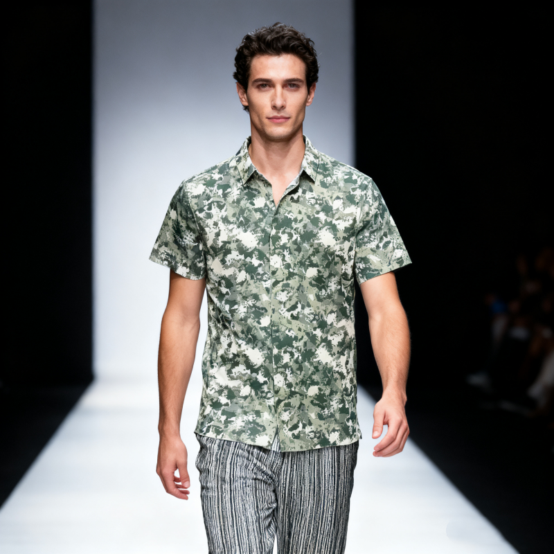 Men's short-sleeve seamless V-neck20445