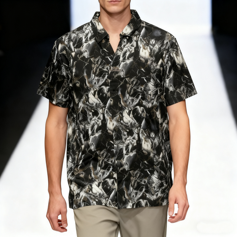 Men's short-sleeve seamless V-neck NO:2047