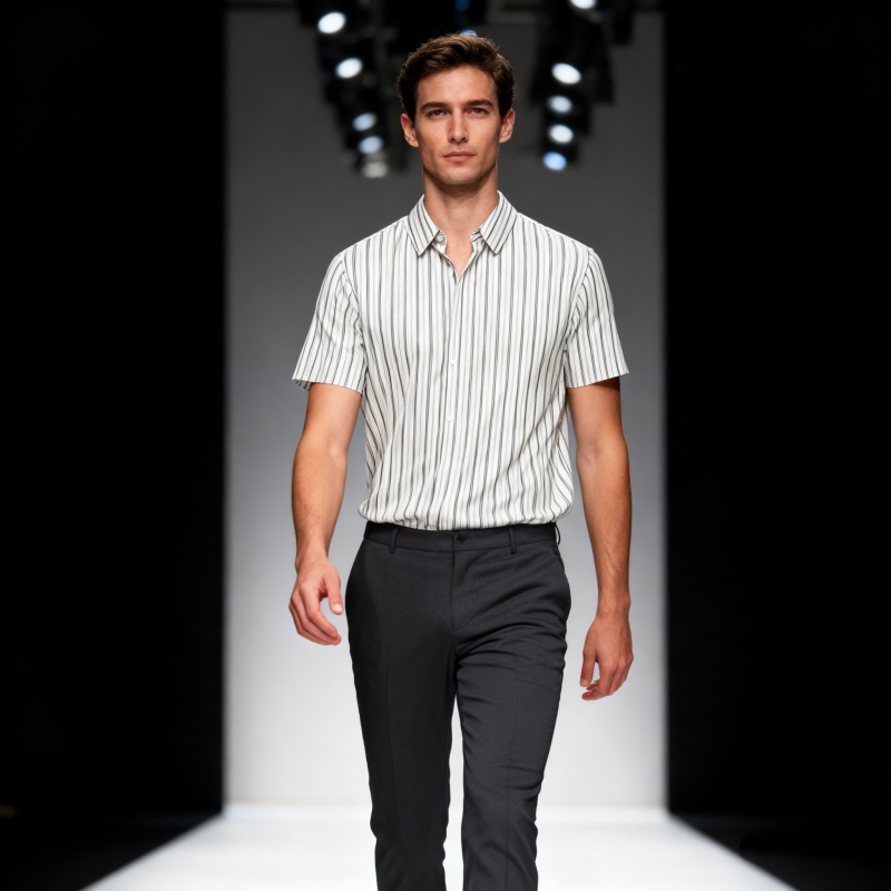 Men's short-sleeve seamless V-neck NO:2049