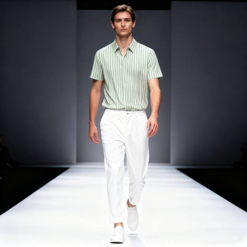 Men's short-sleeve seamless V-neck NO:2050