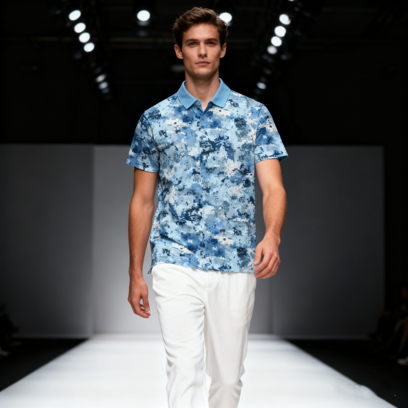 Men's short-sleeve seamless V-neck NO:2052