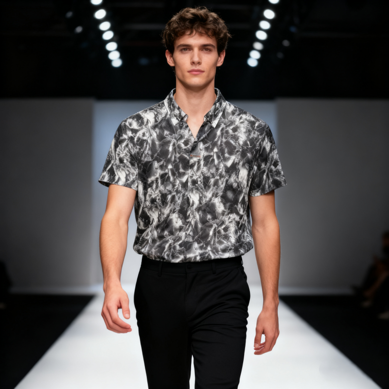 Men's short-sleeve seamless V-neck NO:2054