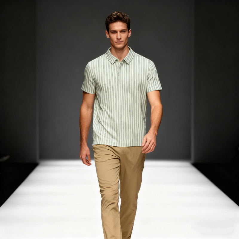 Men's short-sleeve seamless V-neck NO:2056