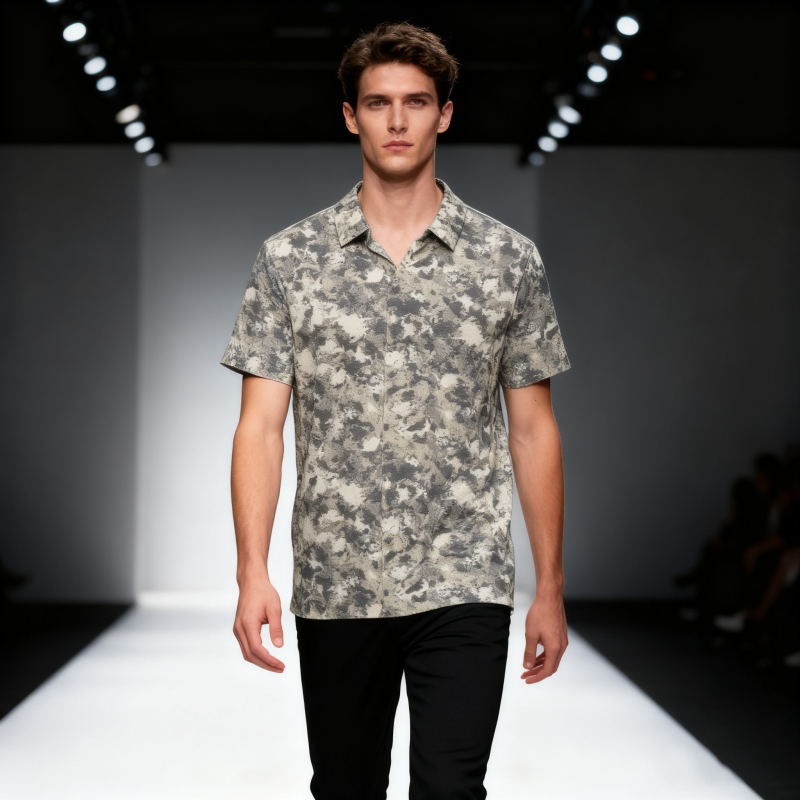 Men's short-sleeve seamless V-neck NO:2063