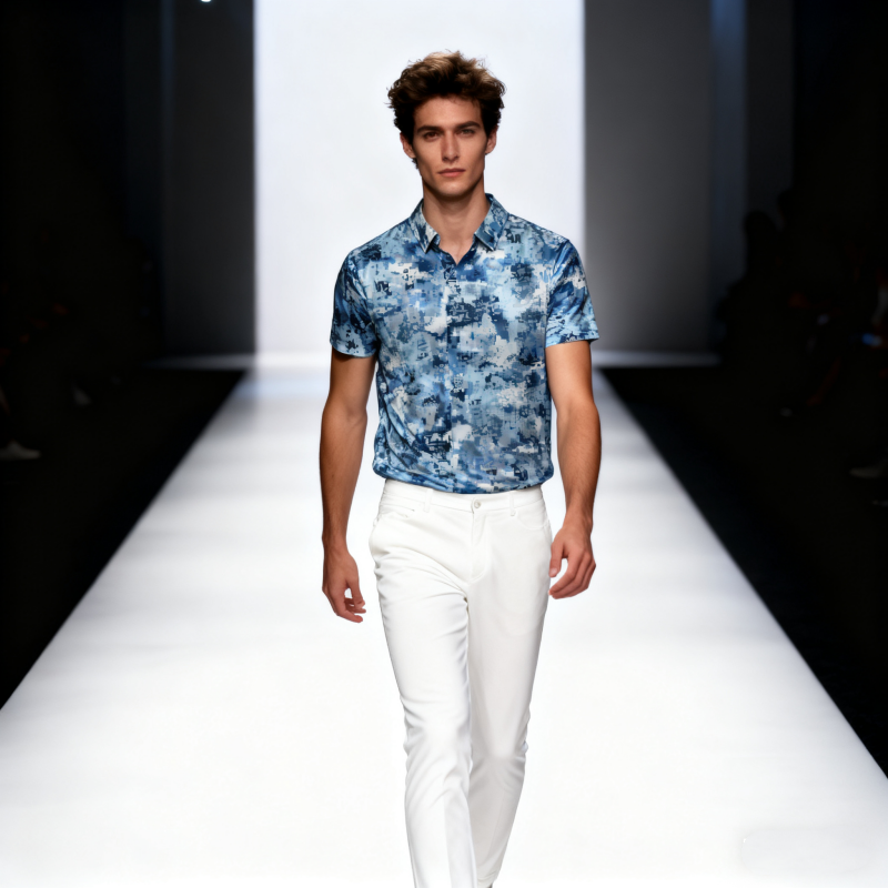 Men's short-sleeve seamless V-neck NO:2064